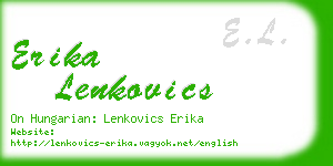 erika lenkovics business card